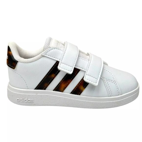 Adidas Grand Court Toddler Boy's Slip-on Sneaker Size 10 White Lightweight Shoes - Picture 2 of 12